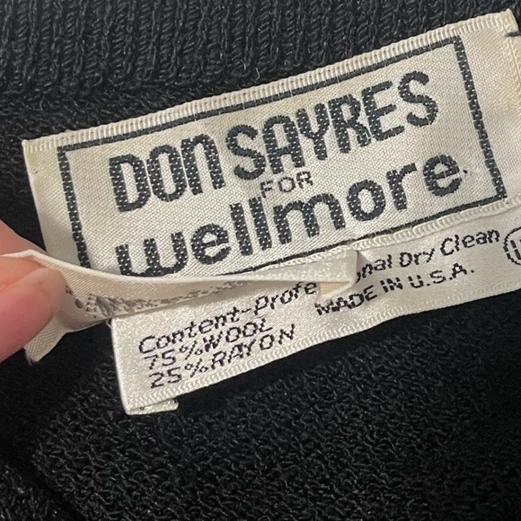 Don Sayers for Wellmore Neiman Marcus Black Knit Jumpsuit Size 16 Old Money - Picture 5 of 6